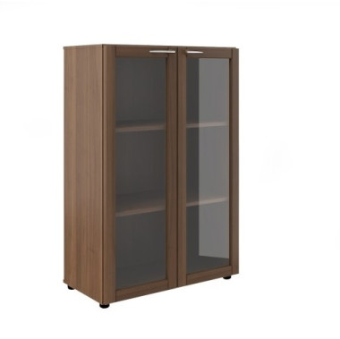 Шкаф средний со стеклом в дер. раме  812х412х1250 &mdash; Аэлита