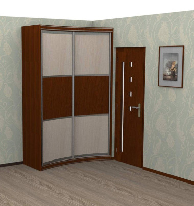 Радиусный шкаф купе "Радуга" вогнутый 600 &mdash; Аэлита