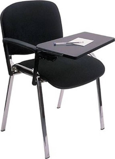 Стул ИЗО хром с пюпитром, ткань черная  &mdash; Аэлита
