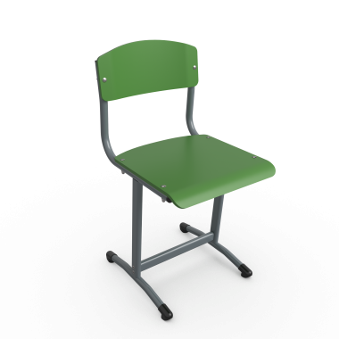 Стул ученический АЭЛИТА Универсал нерегулируемый на круглой трубе, цветной лак  &mdash; Аэлита