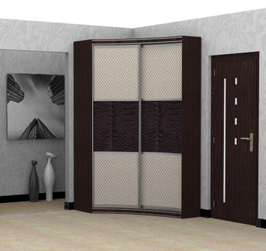 Радиусный шкаф-купе угловой "Престиж" (1550*1100*2350) в прихожую  &mdash; Аэлита